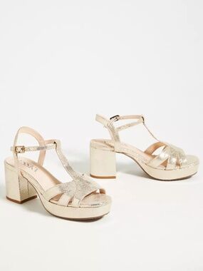 Esska Charlie Platform Heel Gold/Silver 39